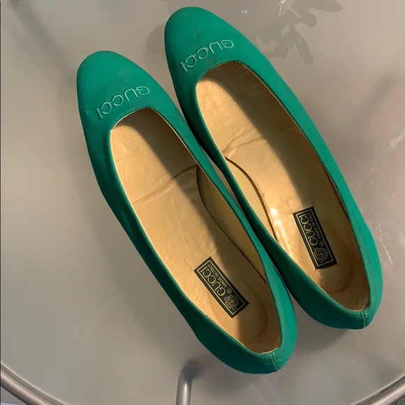 GUCCI FLATS Green VTG 1990 - Picture 6 of 6